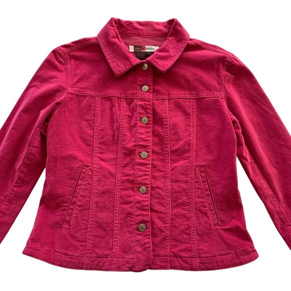 Via Penny Lane Reworked Apparel | The Rolling Stones Pink Corduroy Jacket Small - Picture 3 of 7